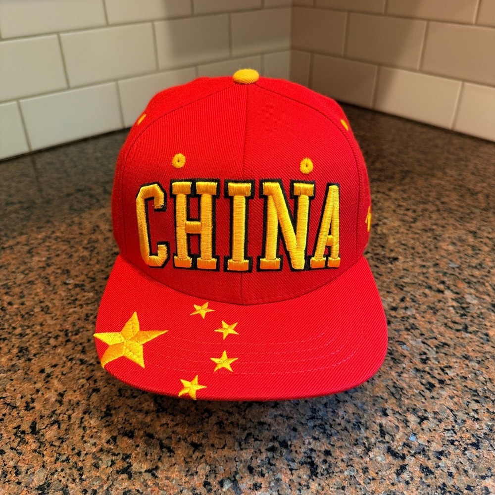 Zephyr China Hat Snapback Red Yellow Stars "THE Z HAT" Adjustable New